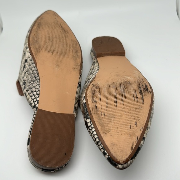 Steve Madden Mattis Python Snakeskin Pointed Toe Slip On Mules Flats Size 8.5 - Picture 9 of 12